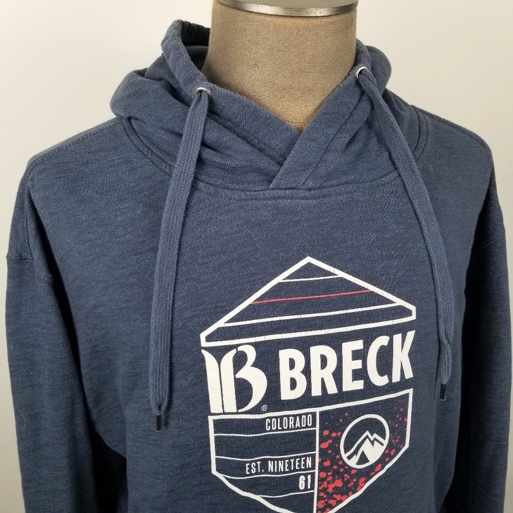 Breck Blue Hoodie Large Men’s Breckenridge Colorado